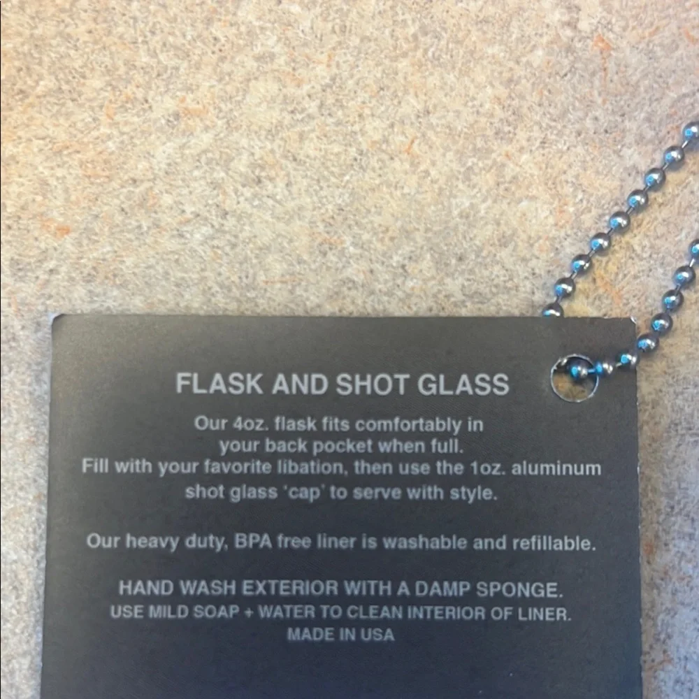 Tote+Able Flask and Shot Glass Liquid Courage 4oz Flask
